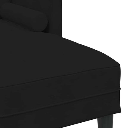 Sofa Set with Cushion 2 pcs Black Polyester