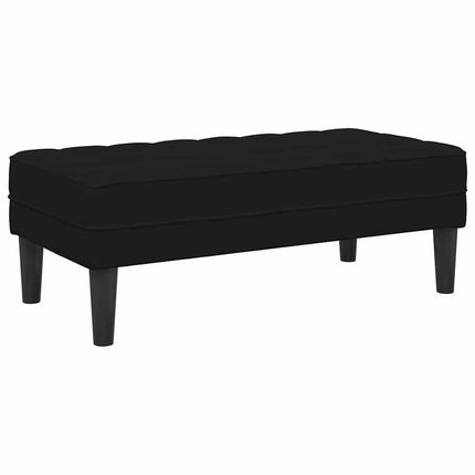 Sofa Set with Cushion 2 pcs Black Polyester