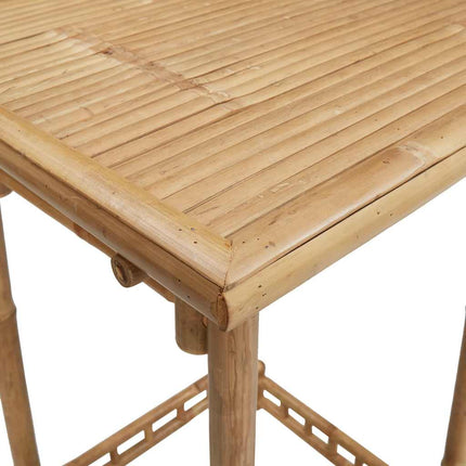 Outdoor Bar Table Bamboo Tall Footrest Outdoor Bar Table Square