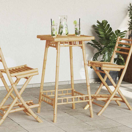 Outdoor Bar Table Bamboo Tall Footrest Outdoor Bar Table Square