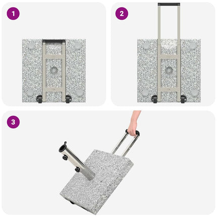 Parasol Base Grey 16.14 x 16.14 x 14.57 in Granite