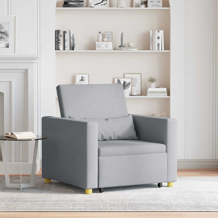 Pull out Sofa Bed Single Light grey 35.43 x 64.96 x 34.25 in