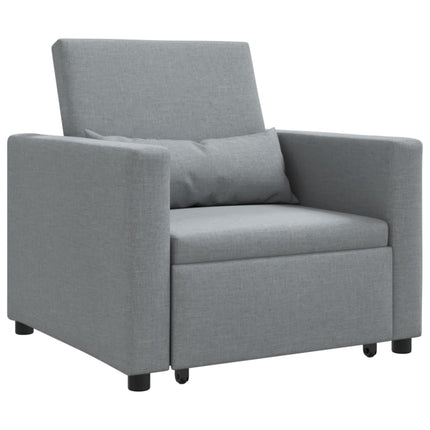 Pull out Sofa Bed Single Light grey 35.43 x 64.96 x 34.25 in