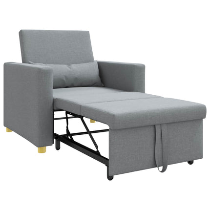 Pull out Sofa Bed Single Light grey 35.43 x 64.96 x 34.25 in