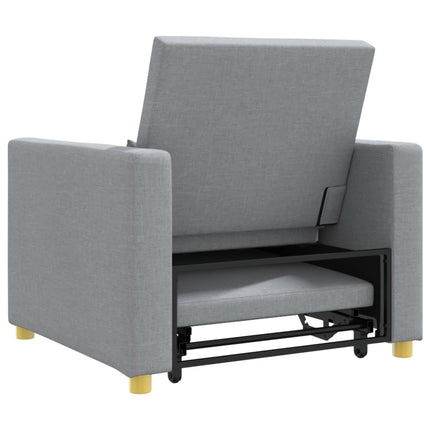 Pull out Sofa Bed Single Light grey 35.43 x 64.96 x 34.25 in