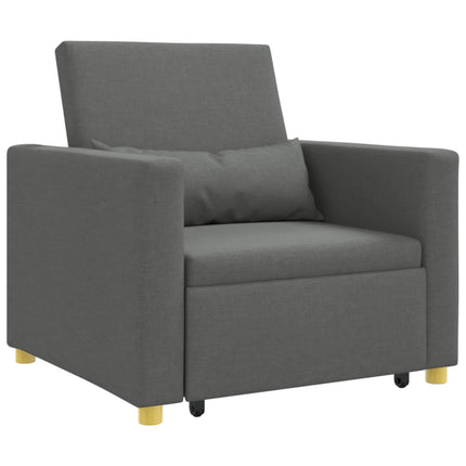 Pull out Sofa Bed Single Dark grey 35.43 x 64.96 x 34.25 in