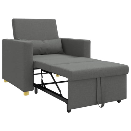 Pull out Sofa Bed Single Dark grey 35.43 x 64.96 x 34.25 in