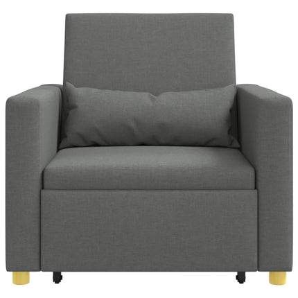 Pull out Sofa Bed Single Dark grey 35.43 x 64.96 x 34.25 in