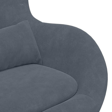 Egg Chair Dark gray 63 x 73 x 90 cm Velvet