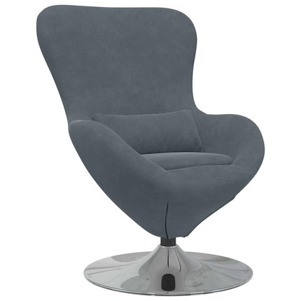Egg Chair Dark gray 63 x 73 x 90 cm Velvet