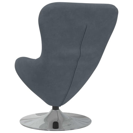 Egg Chair Dark gray 63 x 73 x 90 cm Velvet