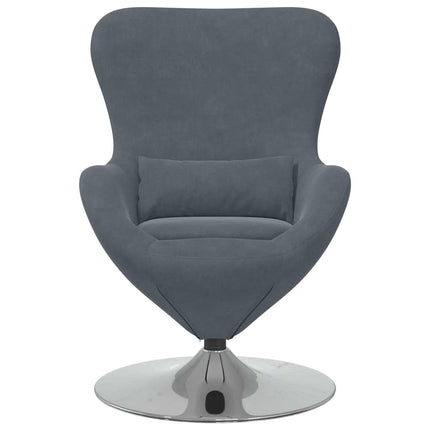Egg Chair Dark gray 63 x 73 x 90 cm Velvet