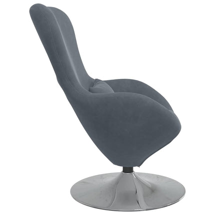 Egg Chair Dark gray 63 x 73 x 90 cm Velvet