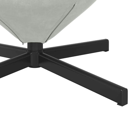 Egg Chair Light Grey 24.80 x 28.74 x 35.43 in Velvet
