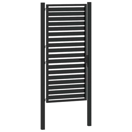 Patio Gate Lockable Black 39.4x70.9" Aluminium