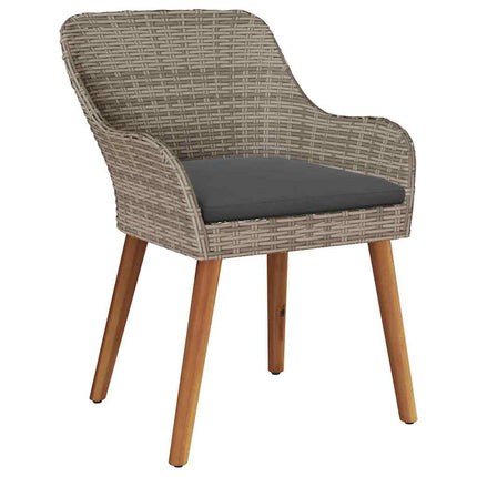 Garden Chair 2 pcs Black 62.5 x 55 x 82 cm Poly Rattan