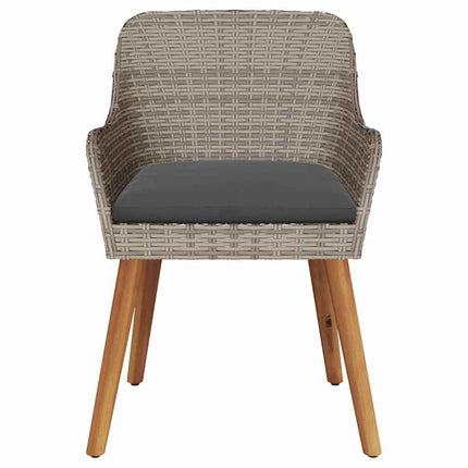 Garden Chair 2 pcs Black 62.5 x 55 x 82 cm Poly Rattan