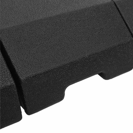 Cantilever Parasol Base Set 4 pcs Black 98 x 98 x 13 cm Plastic