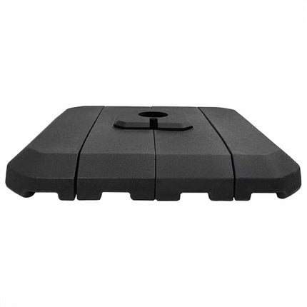 Cantilever Parasol Base Set 4 pcs Black 98 x 98 x 13 cm Plastic