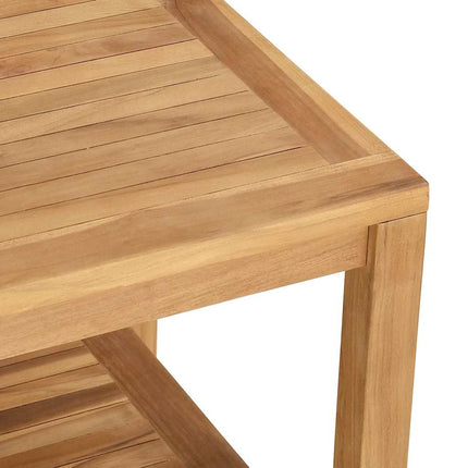 Coffee Table Brown 17.72 x 17.72 x 17.72 in Solid Teak Wood