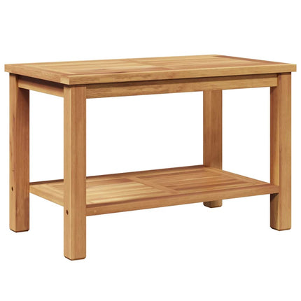 Coffee Table Brown 27.56 x 15.75 x 17.72 in Solid Teak Wood