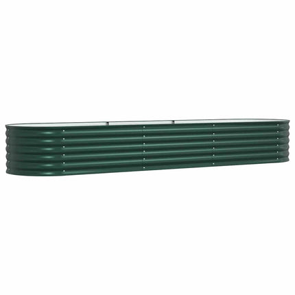 Raised Bed Green 125.98 x 31.50 x 17.32 in Steel
