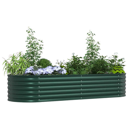 Raised Bed Green 94.49 x 31.50 x 17.32 in Steel
