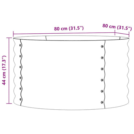 Raised Bed Green 31.50 x 31.50 x 17.32 in Steel
