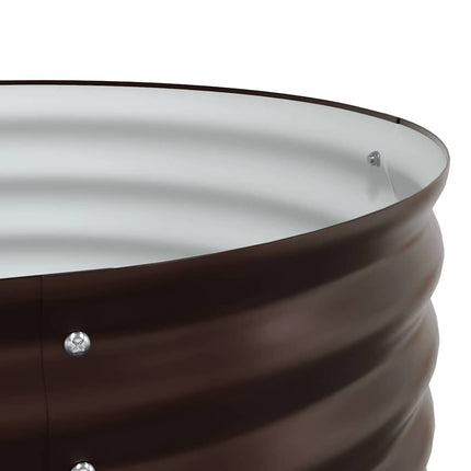 Raised Bed Brown 157.48 x 31.50 x 17.32 in Steel
