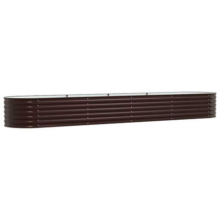 Raised Bed Brown 157.48 x 31.50 x 17.32 in Steel