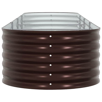 Raised Bed Brown 157.48 x 31.50 x 17.32 in Steel