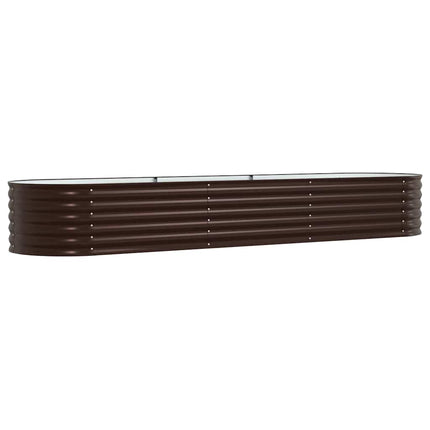 Raised Bed Brown 125.98 x 31.50 x 17.32 in Steel