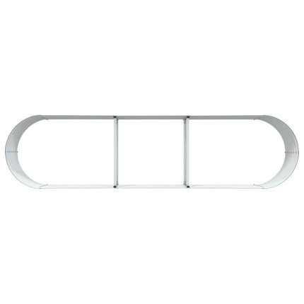 Raised Bed Brown 125.98 x 31.50 x 17.32 in Steel