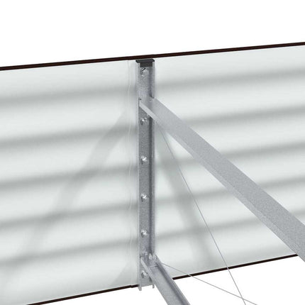 Raised Bed Brown 94.49 x 31.50 x 17.32 in Steel