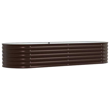 Raised Bed Brown 94.49 x 31.50 x 17.32 in Steel