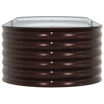 Raised Bed Brown 94.49 x 31.50 x 17.32 in Steel