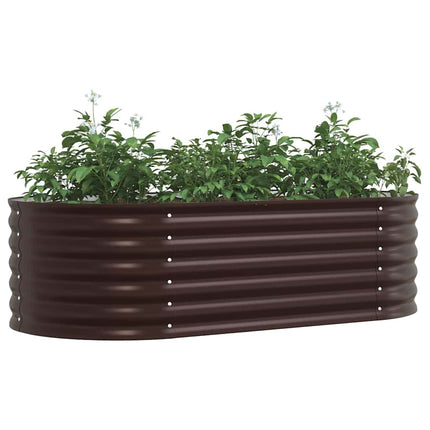 Raised Bed Brown 62.99 x 31.50 x 17.32 in Steel
