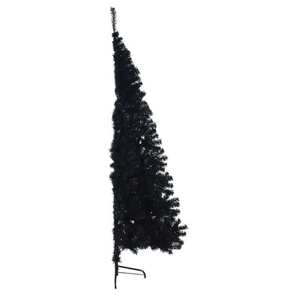 Artificial Pre-lit Christmas Tree Black 94.49 in PVC
