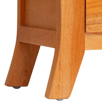 Bedside Cabinet with Drawer Natural 15.75 x 15.75 x 17.91 in