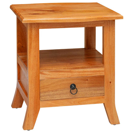 Bedside Cabinet with Drawer Natural 15.75 x 15.75 x 17.91 in