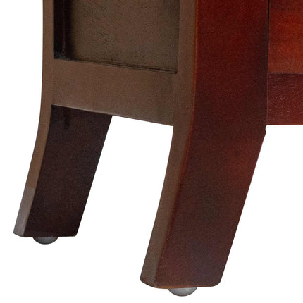 Bedside Cabinet with Drawer Brown 15.75 x 15.75 x 17.91 in