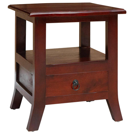 Bedside Cabinet with Drawer Brown 15.75 x 15.75 x 17.91 in