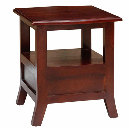 Bedside Cabinet with Drawer Brown 15.75 x 15.75 x 17.91 in