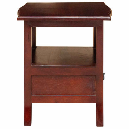 Bedside Cabinet with Drawer Brown 15.75 x 15.75 x 17.91 in