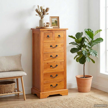Chest of Drawers with Drawer Natural 17.72 x 13.78 x 39.57 in