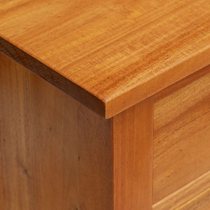 TV Cabinet Natural 39.37 x 15.94 x 18.11 in Solid Mahogany Wood