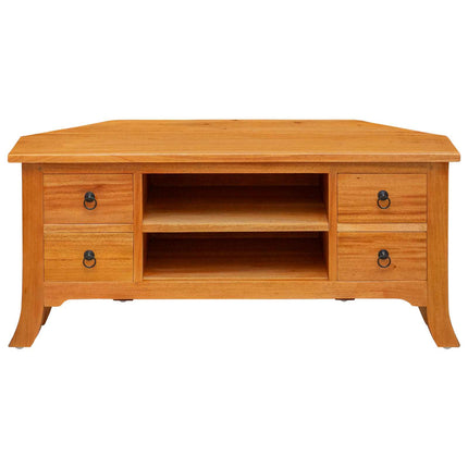 TV Cabinet Natural 39.37 x 15.94 x 18.11 in Solid Mahogany Wood