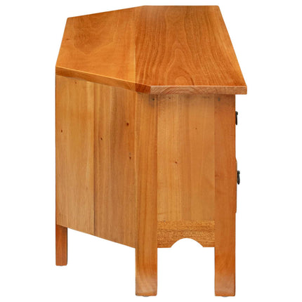 TV Cabinet Natural 39.37 x 15.94 x 18.11 in Solid Mahogany Wood