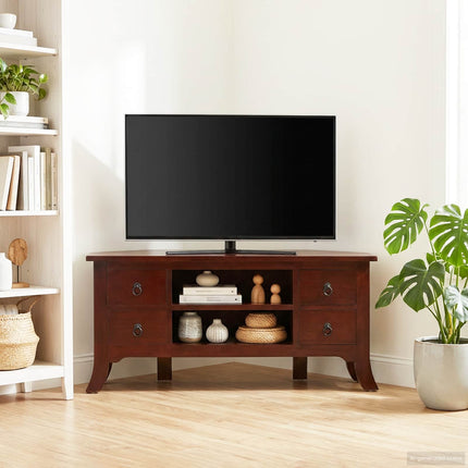 TV Cabinet Brown 39.37 x 15.94 x 18.11 in Solid Mahogany Wood