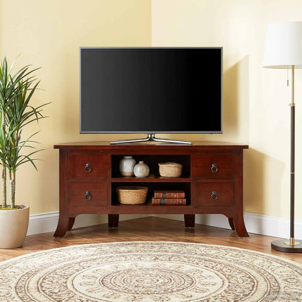 TV Cabinet Brown 39.37 x 15.94 x 18.11 in Solid Mahogany Wood